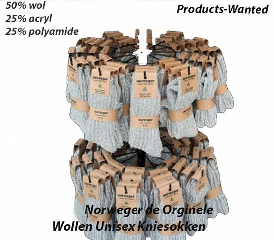 Merkloos 3-Paar Norweger De Orginele Wollen Unisex Kniesokken 39-42 4 Merkloos 3-Paar Norweger De Orginele Wollen Unisex Kniesokken 39-42 - Afbeelding 2