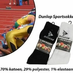 12-Paar Dunlop Sportsokken In Wit