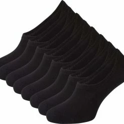 Merkloos Zwarte No Show Sneakersokken - Maat 35/38 - 8 Paar - Onzichtbare Sneakersokken - Naadloos - Anti-slip Hak - Dames -Beenmode Verkoop 550x484
