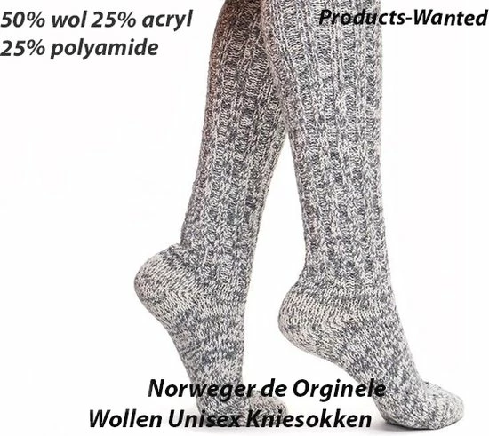 Merkloos 3-Paar Norweger De Orginele Wollen Unisex Kniesokken 39-42 5 Merkloos 3-Paar Norweger De Orginele Wollen Unisex Kniesokken 39-42 - Afbeelding 3