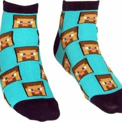 POPMERCH Minecraft Steve Head 3 Pack Sokken - Officiële Merchandise -Beenmode Verkoop 550x493