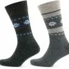 GoWith-wollen Sokken-alpaca Sokken-huissokken-2 Paar-warme Sokken-wintersokken-thermosokken-huissokken-grijs-antraciet-maat 43-46