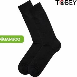 Merkloos Duurzaam Bamboe Sokken - Naadloos - Maat 43-46 - Bamboe 80% - 6 Paar - Zwart - Unisex -Beenmode Verkoop 550x507