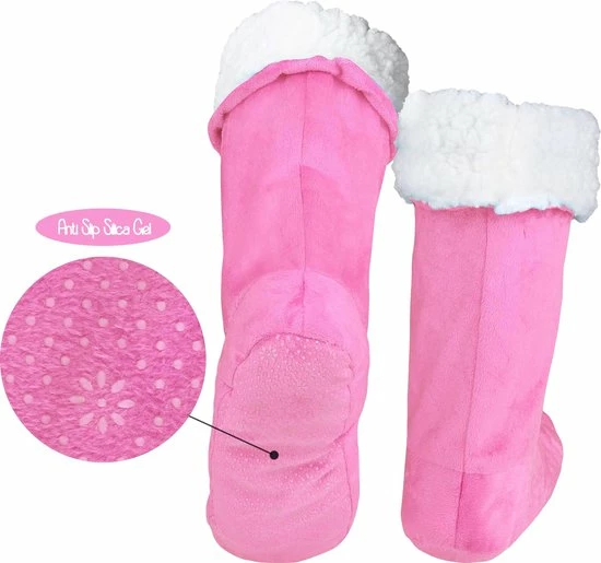 JAXY Huissokken - Verwarmde Sokken - Sloffen - Anti Slip Sokken - Warme Sokken - Fleece Sokken - Dikke Sokken - Fluffy Sokken - Pantoffels - Slof Sokken - Maat M/L - Hot Pink 7 JAXY Huissokken - Verwarmde Sokken - Sloffen - Anti Slip Sokken - Warme Sokken - Fleece Sokken - Dikke Sokken - Fluffy Sokken - Pantoffels - Slof Sokken - Maat M/L - Hot Pink - Afbeelding 5