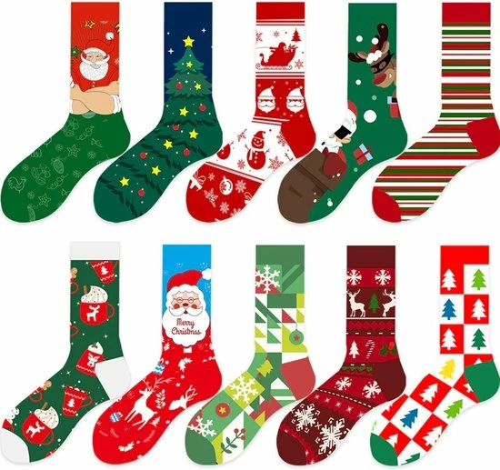 Gotzburg Sorprese Kerstsokken - Kerstboom - Maat 37-45 - Kerstmis - Unisex - Kerst - Cadeau 4 Gotzburg Sorprese Kerstsokken - Kerstboom - Maat 37-45 - Kerstmis - Unisex - Kerst - Cadeau - Afbeelding 2