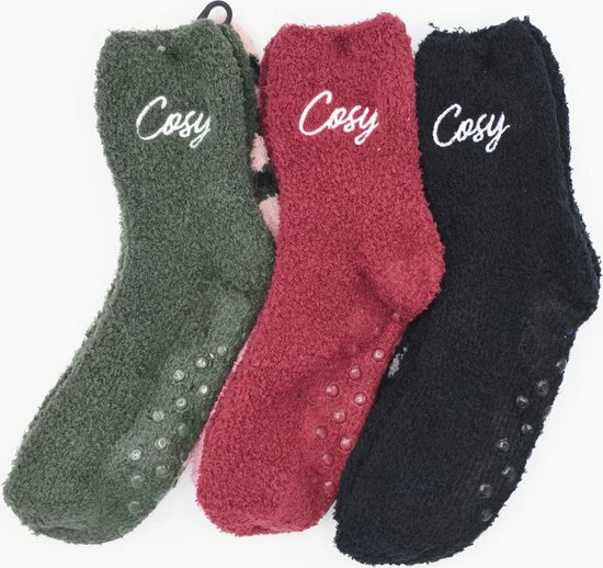 Inter Socks Huissokken Dames 2 Paar - Cosy Socks - Maat 36-41/TU- Anti-slip 4 Inter Socks Huissokken Dames 2 Paar - Cosy Socks - Maat 36-41/TU- Anti-slip - Afbeelding 2