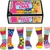 United Oddsocks Polka Face Sokken Mismatched Multipack Maat 37-42