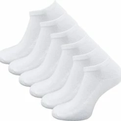 6 Paar Badstof Sneakersokken - SQOTTON - Wit - Maat 43-46
