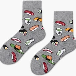Merkloos Sokken Sushi Grijs - Maat 36 Tot 41