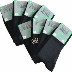 Naft Medische Sokken Zonder Elastiek - Zwart - 8 Paar - Maat 43/46