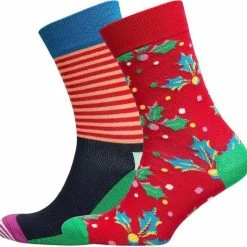 Happy Socks Christmas Cracker Holly Giftbox - 2-pack - Maat 36-40 -Beenmode Verkoop 550x533 2