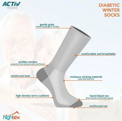 GoWith - Wollen Sokken - Diabetes Sokken - 2 Paar - Warme Sokken - Thermosokken - Huissokken - Sokken Heren - Dames Sokken - Cadeau Sokken - Maat 42-44 -Beenmode Verkoop 550x547 5