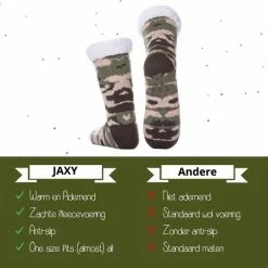 JAXY - Huissokken Dames - Verwarmde Sokken - Anti Slip Sokken - Huissokken - Bedsokken - Warme Sokken - Kerstcadeau Voor Vrouwen - Thermosokken - Dikke Sokken - Fluffy Sokken - Kerstsokken Dames En Heren - Camouflage Groen 14 JAXY - Huissokken Dames - Verwarmde Sokken - Anti Slip Sokken - Huissokken - Bedsokken - Warme Sokken - Kerstcadeau Voor Vrouwen - Thermosokken - Dikke Sokken - Fluffy Sokken - Kerstsokken Dames En Heren - Camouflage Groen -Beenmode Verkoop 550x549 3