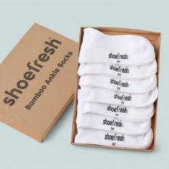 7 Paar Shoefresh Bamboe Enkelsokken Dames - Maat 35-38 - Wit - Naadloze Sokken -Beenmode Verkoop 550x549 8