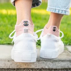 Jollysta Jolly Socks - 5 Paar Sneakersokken Dames - Grappige Sokken - Enkelsokken Dames - Funny Socks - Vrolijke Sokken - Leuke Sokken - Smiley Sokken - Maat 35-42 - Crème, Roze, Groen, Oranje En Bruin -Beenmode Verkoop 550x550 134