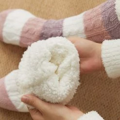 Merkloos Gebreide Wollen Huissokken | Dames | Heren | Thermosokken | Alpaca Wol | Maat 36-45 | One Size | Grijs -Beenmode Verkoop 550x550 159