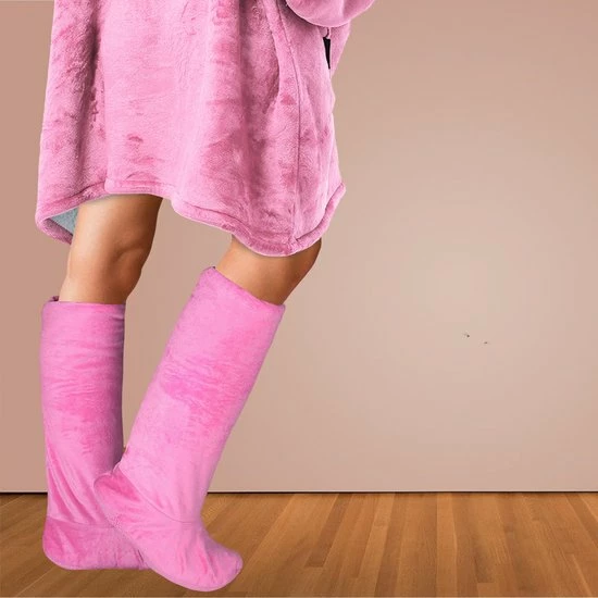JAXY Huissokken - Verwarmde Sokken - Sloffen - Anti Slip Sokken - Warme Sokken - Fleece Sokken - Dikke Sokken - Fluffy Sokken - Pantoffels - Slof Sokken - Maat M/L - Hot Pink 6 JAXY Huissokken - Verwarmde Sokken - Sloffen - Anti Slip Sokken - Warme Sokken - Fleece Sokken - Dikke Sokken - Fluffy Sokken - Pantoffels - Slof Sokken - Maat M/L - Hot Pink - Afbeelding 4