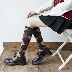 Merkloos 1 Paar Kniekousen Dames | Geruit | Bruin | 100% Katoen | Maat 38-40 14 Merkloos 1 Paar Kniekousen Dames | Geruit | Bruin | 100% Katoen | Maat 38-40 -Beenmode Verkoop 550x550 22