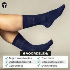 SQQUADD Bamboo Wear SQQUADD® Bamboe Sokken Dames En Heren - Unisex 10-pack - Maat 35-38 - Naadloos En Duurzaam - Tegen Zweetvoeten - Bamboo - Zwart/Blauw -Beenmode Verkoop 550x550 68