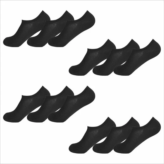 Merkloos Gianvaglia Heren Sneaker Sokken 12-pack - Zwart - Maat 43-46 - Korte Sokken 4 Merkloos Gianvaglia Heren Sneaker Sokken 12-pack - Zwart - Maat 43-46 - Korte Sokken - Afbeelding 2