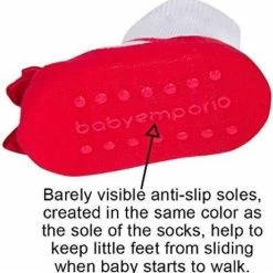 Baby Emporio Baby Meisje Maillot Leggings-maat 12-24 Maanden-rood-anti-slip Zooltjes-katoen -Beenmode Verkoop 550x562 4
