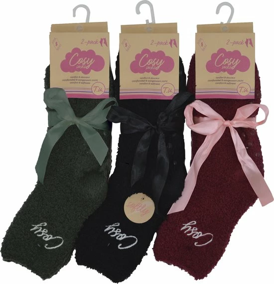 Inter Socks Huissokken Dames 2 Paar - Cosy Socks - Maat 36-41/TU- Anti-slip 5 Inter Socks Huissokken Dames 2 Paar - Cosy Socks - Maat 36-41/TU- Anti-slip - Afbeelding 3