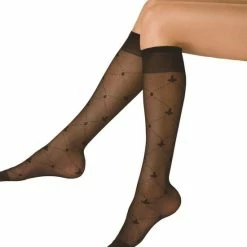 PENTI | Elegance 15 DEN Kniekousen ZWART | Maat ONE SIZE