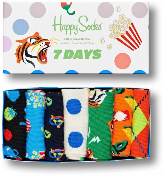 Happy Socks 7 Days Giftbox 7P - Maat 36-40 4 Happy Socks 7 Days Giftbox 7P - Maat 36-40 - Afbeelding 2