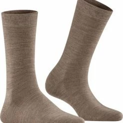 FALKE Softmerino Dik Halfhoog Comfortabel Zonder Motief Zacht Winter Warm Ondoorzichtig Merinowol Katoen Bruin Dames Sokken - Maat 35-36 -Beenmode Verkoop 550x593