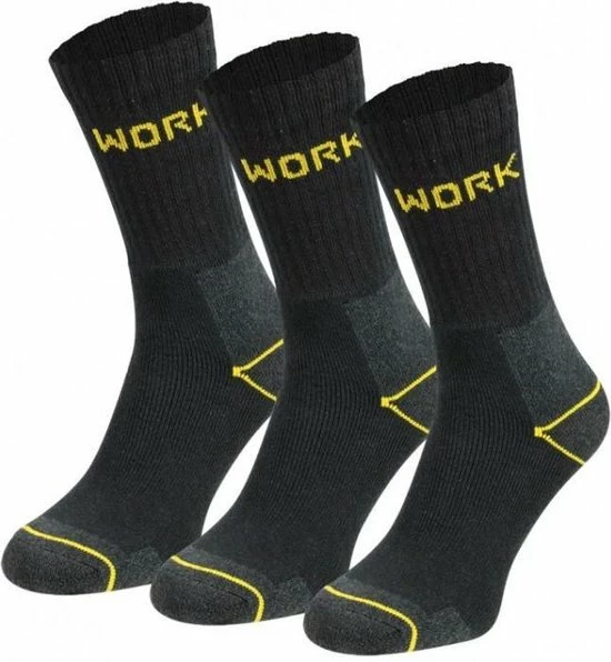 Boru Bamboo Boru Werksokken - Maat 39/42 - Zwart/Geel 4 Boru Bamboo Boru Werksokken - Maat 39/42 - Zwart/Geel - Afbeelding 2