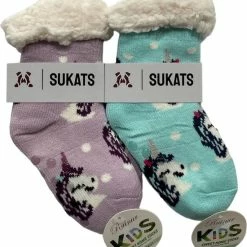 Sukats® Kinder Huissokken - 2 Paar Homesocks - Maat 24-27 - Kids - Huissokken Kinderen - Jongens En Meisjes - Kindersokken