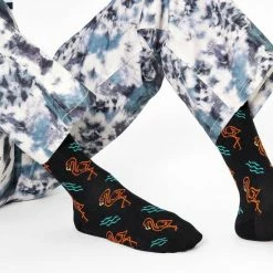 Happy Socks Flamingo - Sokken Dames - Zwart - Maat 36-40 -Beenmode Verkoop 550x602 1