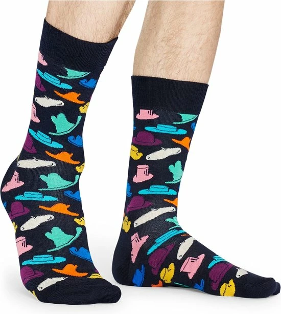 Happy Socks Hats Sok | Maat 41 -46 | Zwart Met Geel En Turqouise | HAT01-6500 5 Happy Socks Hats Sok | Maat 41 -46 | Zwart Met Geel En Turqouise | HAT01-6500 - Afbeelding 3