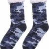 JAXY - Huissokken Dames - Verwarmde Sokken - Anti Slip Sokken - Huissokken - Bedsokken - Warme Sokken - Kerstcadeau Voor Vrouwen - Thermosokken - Dikke Sokken - Fluffy Sokken - Kerstsokken Dames En Heren - Camouflage Blauw -Beenmode Verkoop 550x625