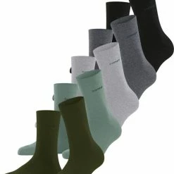 Esprit Solid-Mix 5 Pack Versterkte Zonder Met Patroon Ademend Dun Eenkleurig Duurzaam Biologisch Katoen Multipack Veelkleurig Dames Sokken - Maat 36-41