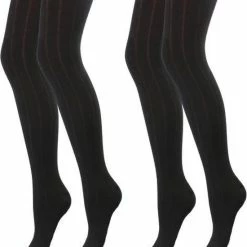 Bonanza Maillots - 2-Pack - Gestreept - Zwart - Maat S/M