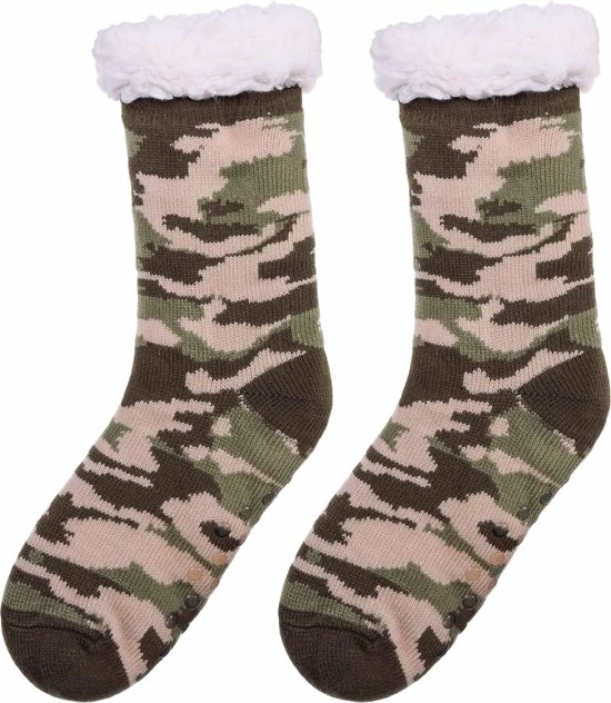 JAXY - Huissokken Dames - Verwarmde Sokken - Anti Slip Sokken - Huissokken - Bedsokken - Warme Sokken - Kerstcadeau Voor Vrouwen - Thermosokken - Dikke Sokken - Fluffy Sokken - Kerstsokken Dames En Heren - Camouflage Groen 3 JAXY - Huissokken Dames - Verwarmde Sokken - Anti Slip Sokken - Huissokken - Bedsokken - Warme Sokken - Kerstcadeau Voor Vrouwen - Thermosokken - Dikke Sokken - Fluffy Sokken - Kerstsokken Dames En Heren - Camouflage Groen