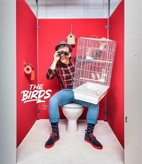 Alfredo Gonzales The Birds Navy/Grey, Maat L (46/48) 5 Alfredo Gonzales The Birds Navy/Grey, Maat L (46/48) - Afbeelding 3