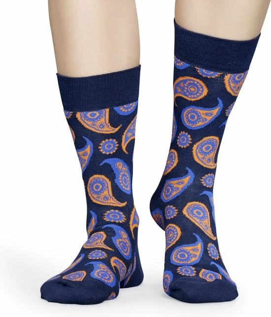Happy Socks Paisley Sokken - Donkerblauw/Oranje/Paars - Maat 36-40 5 Happy Socks Paisley Sokken - Donkerblauw/Oranje/Paars - Maat 36-40 - Afbeelding 3