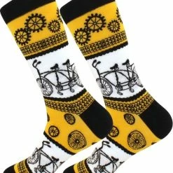 Winkrs | Sokken Met Fietsen | Grappige Fietssokken | Geel | Maat 39/43