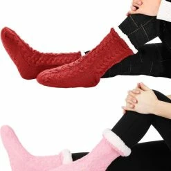 JAXY Huissokken - Huissokken Dames En Heren - Verwarmde Sokken - Anti Slip Sokken - Fleece Sokken - Dikke Sokken - Fluffy Sokken - Slofsokken - Warme Sokken - Bedsokken - Gevoerde Sokken - Winter Sokken - 2 Paar - Roze En Rood 15 JAXY Huissokken - Huissokken Dames En Heren - Verwarmde Sokken - Anti Slip Sokken - Fleece Sokken - Dikke Sokken - Fluffy Sokken - Slofsokken - Warme Sokken - Bedsokken - Gevoerde Sokken - Winter Sokken - 2 Paar - Roze En Rood -Beenmode Verkoop 550x649