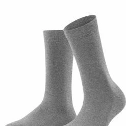 FALKE Family Grondstofvriendelijk Zacht Zonder Motief Duurzaam Ondoorzichtig Mid-rise Duurzaam Katoen Grijs Dames Sokken - Maat 39-42 -Beenmode Verkoop 550x651