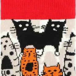BiggDesign - Katten En Meerkleurige Sokken – Multipack - 3 Paar - Maat 36-40 - Valentijnsdag Cadeau -Beenmode Verkoop 550x656 1