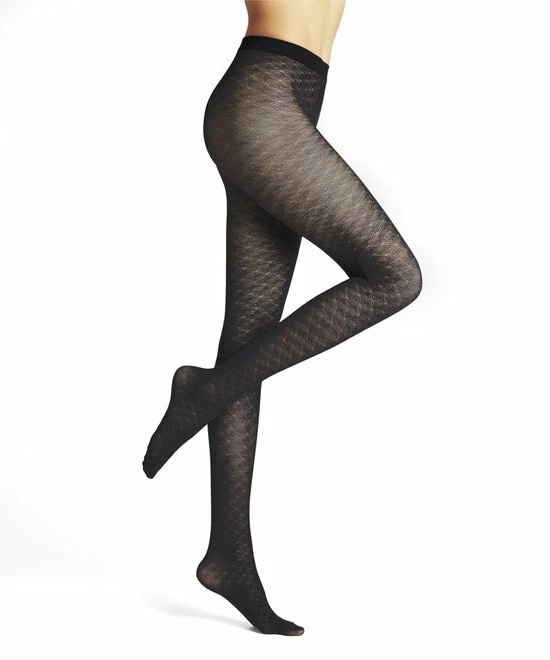 FALKE Microshell Doorzichtig Dun Met Patroon Fijn Sheer 30 Denier Zwart Dames Panty - Maat M 6 FALKE Microshell Doorzichtig Dun Met Patroon Fijn Sheer 30 Denier Zwart Dames Panty - Maat M - Afbeelding 4