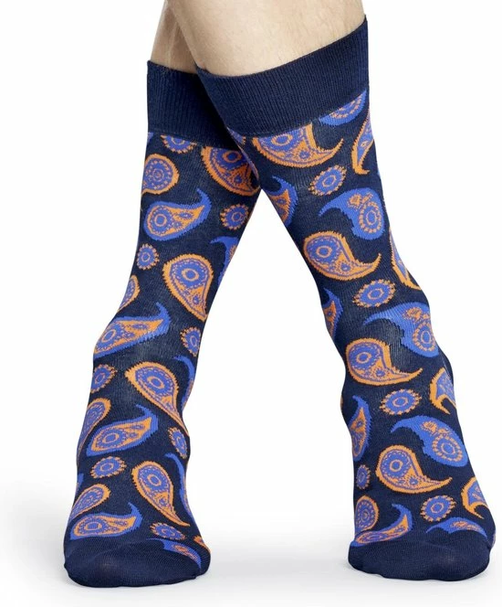 Happy Socks Paisley Sokken - Donkerblauw/Oranje/Paars - Maat 36-40 4 Happy Socks Paisley Sokken - Donkerblauw/Oranje/Paars - Maat 36-40 - Afbeelding 2