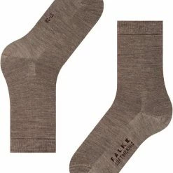 FALKE Softmerino Dik Halfhoog Comfortabel Zonder Motief Zacht Winter Warm Ondoorzichtig Merinowol Katoen Bruin Dames Sokken - Maat 35-36 -Beenmode Verkoop 550x666 1