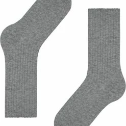 FALKE Cosy Wool Boot Zonder Motief Zacht Dik Winter Warm Ondoorzichtig Halfhoog Comfortabel Wol Grijs Dames Sokken - Maat 39-42 -Beenmode Verkoop 550x667 16