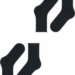 FALKE Happy 2-Pack Zacht Zonder Motief Versterkt Hoogwaardig Mid-rise Robuust Ademend Dekkend Set Katoen Multipack Blauw Dames Sokken - Maat 35-38 -Beenmode Verkoop 550x667 6