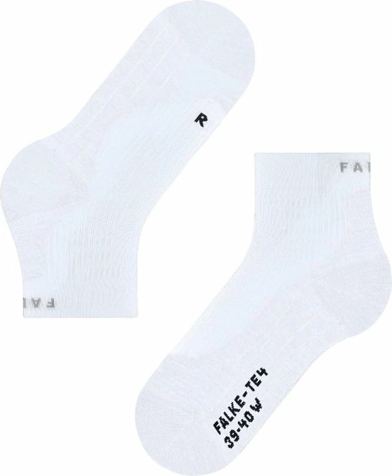 FALKE TE4 Short Tennissokken Kort Zacht Geribd Dempend Effect Vochtregulerend Gewrichtsbescherming Zonder Motief Katoen Wit Dames Sportsokken - Maat 37-38 16 FALKE TE4 Short Tennissokken Kort Zacht Geribd Dempend Effect Vochtregulerend Gewrichtsbescherming Zonder Motief Katoen Wit Dames Sportsokken - Maat 37-38 - Afbeelding 14