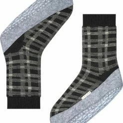 FALKE Cosyshoe Checked Dames Pantoffels - Grijs - Maat 41-42 -Beenmode Verkoop 550x668 5